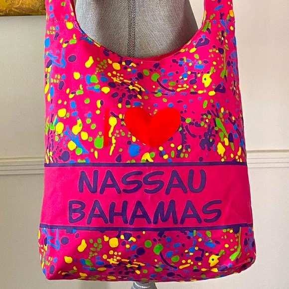 I ❤️ NASSAU BAHAMAS CROSSBODY BAG TRAVEL BAG BEACH BAG 🌟NEW🌟 - Picture 10 of 15